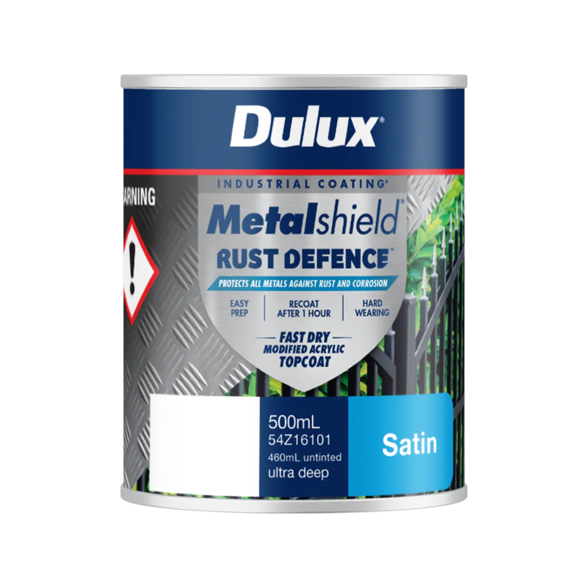 Dulux Metalshield Defence Satin 500ml - Ultra Deep Base - Rust Protection