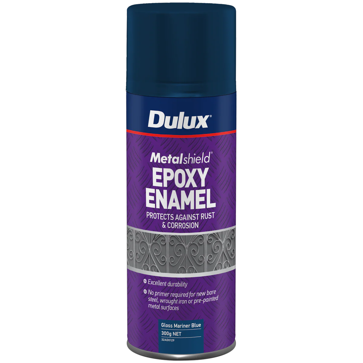 Dulux Metalshield Epoxy Enamel Gloss Spray Paint - 300g - Mariner Blue - Rust Protection