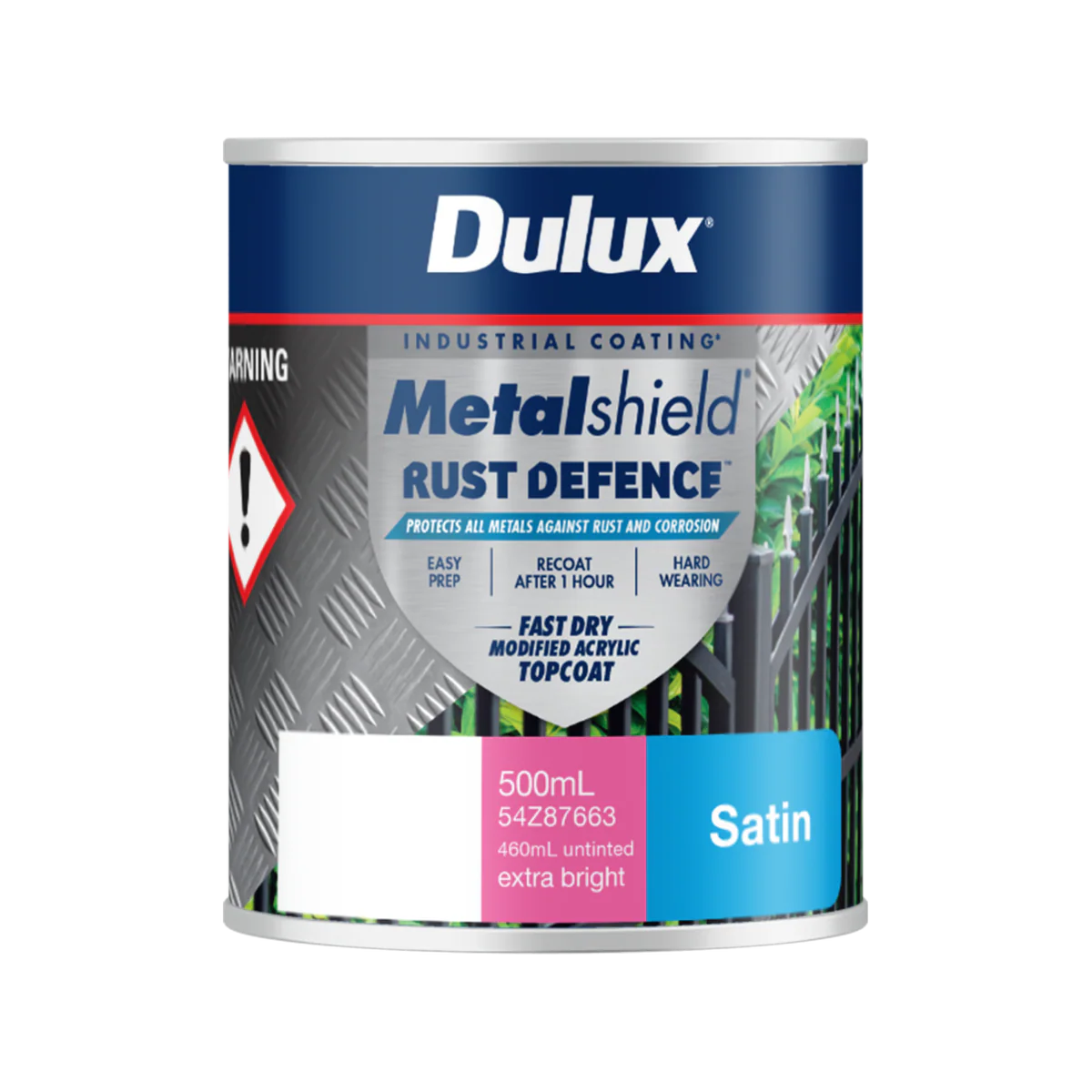 Dulux Metalshield Rust Defence - 500ml - Satin - Fast-Drying Protection