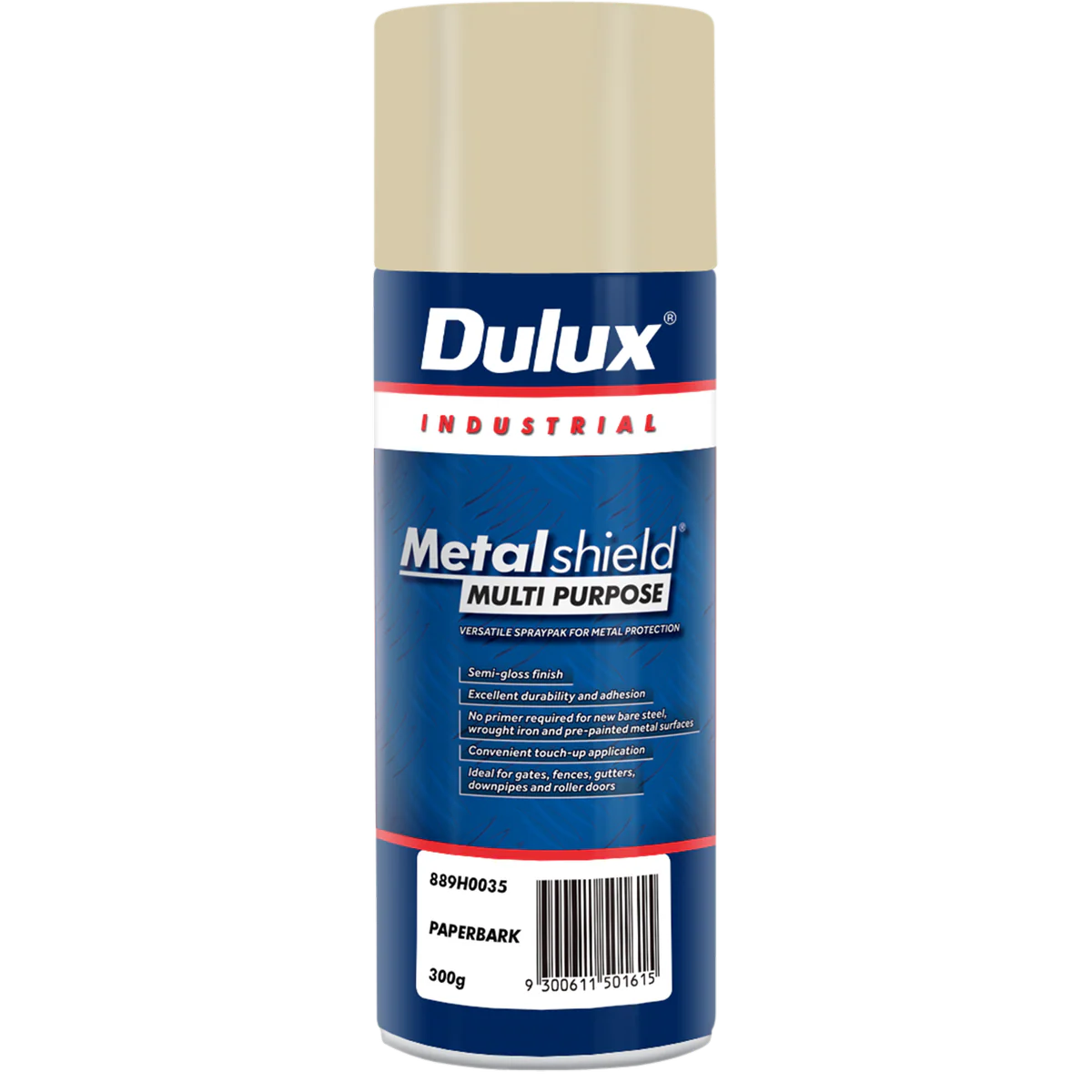 Dulux Metalshield Spray Paint 300g Paperbark Semi-Gloss Durable Finish