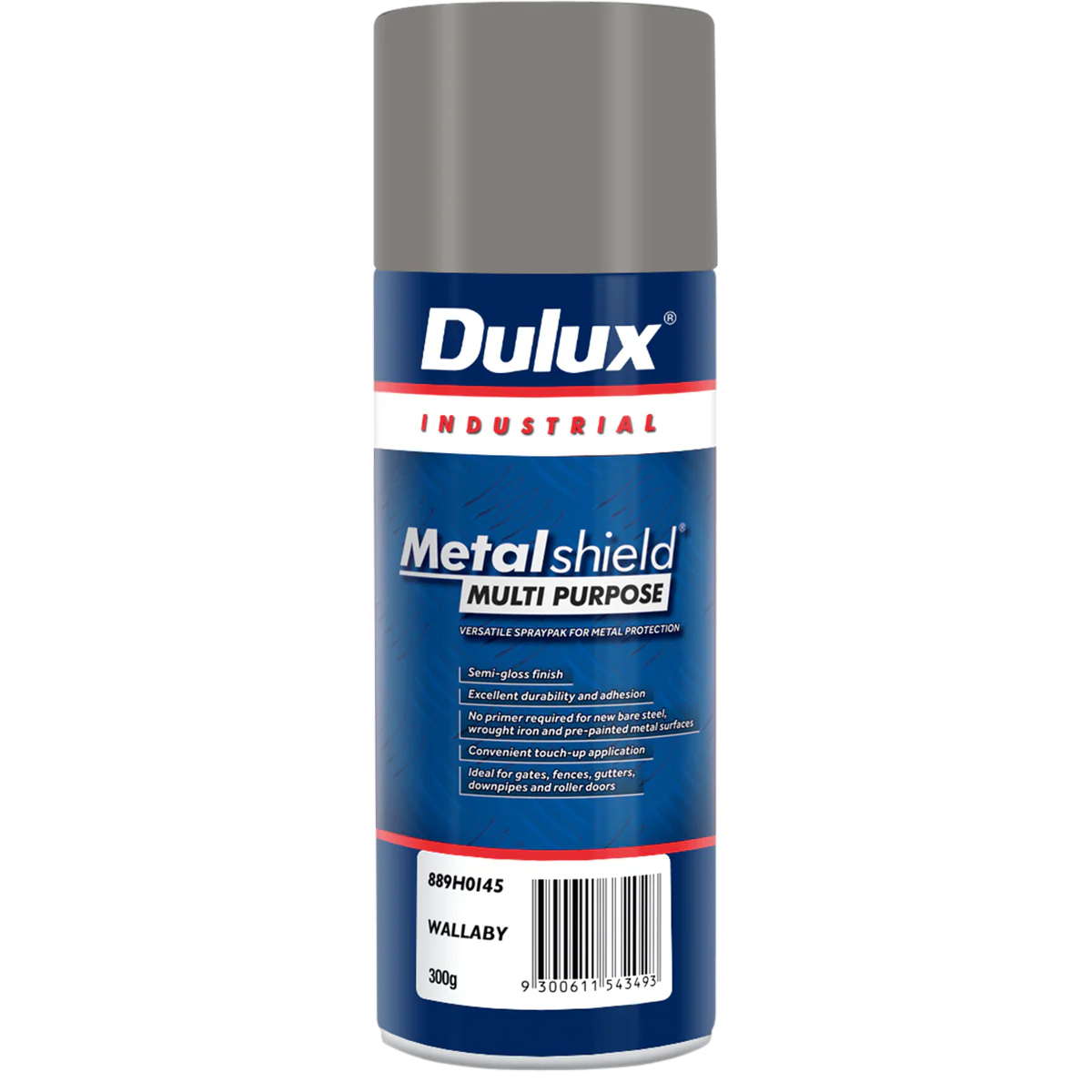 Dulux Metalshield Spray Paint 300g Satin Wallaby Durable Finish