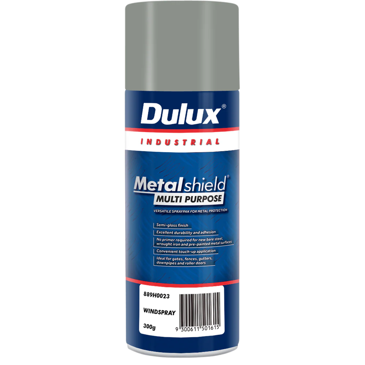 Dulux Metalshield Spray Paint 300g Windspray Semi-Gloss Durable Finish
