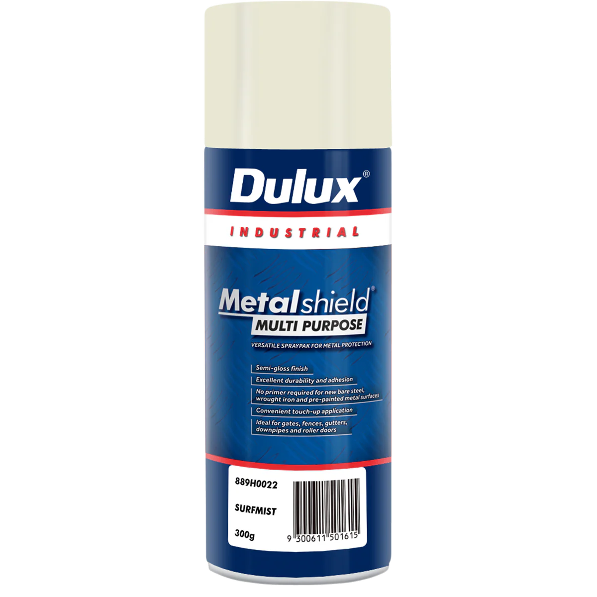 Dulux Metalshield Spray Paint Surf Mist 300g Semi Gloss Durable Finish