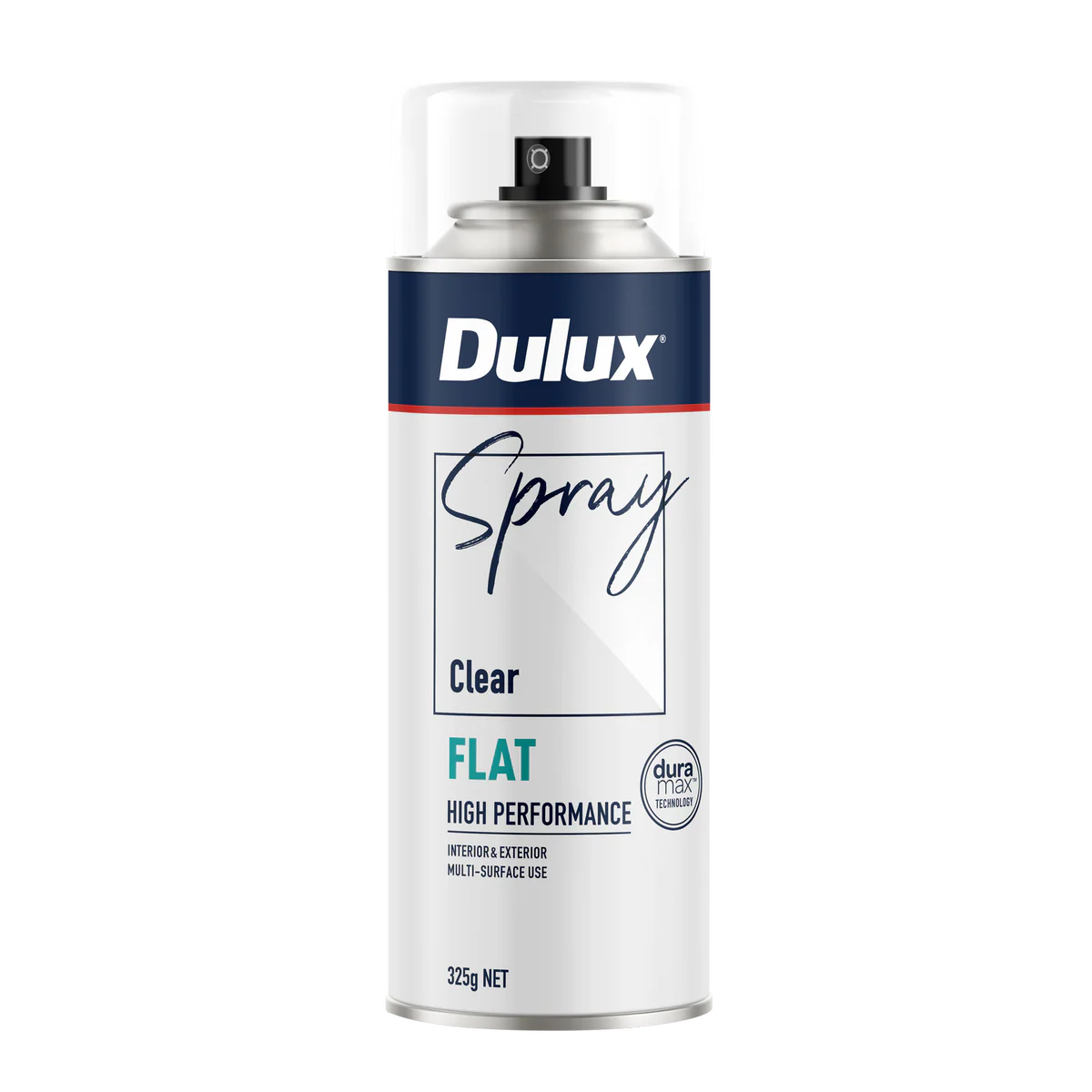 Dulux Spray Paint 325g Flat Clear - Fast-Drying - Self-Priming - 2.2 m²/L