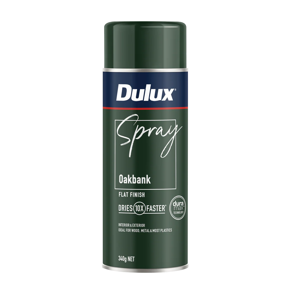 Dulux Spray Paint 340g Flat Oakbank - Fast Drying - Self-Priming - 10 Min Touch Dry