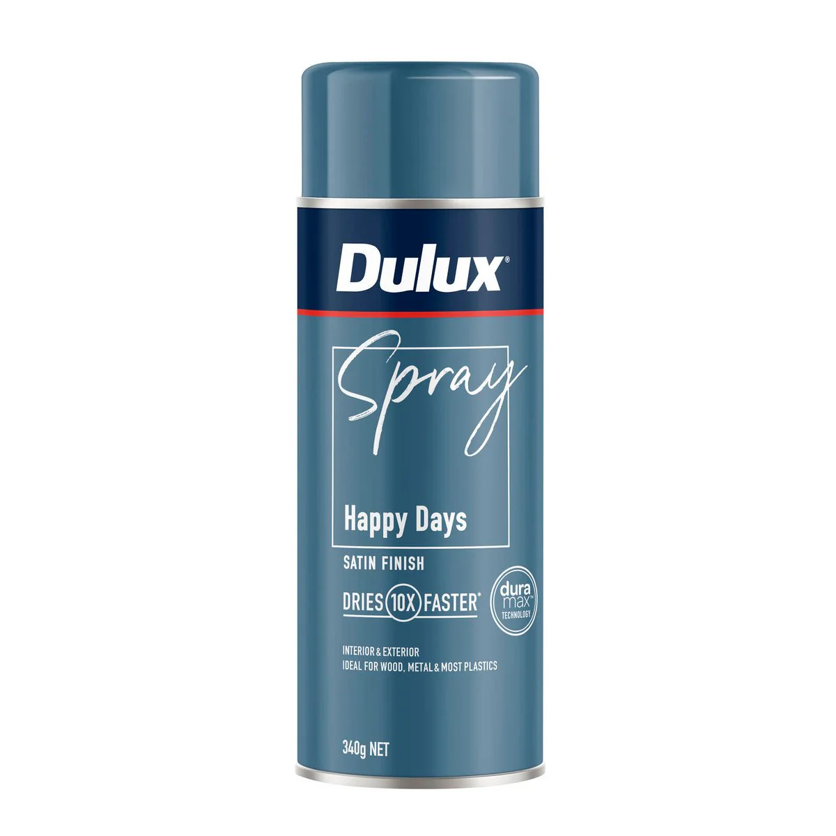 Dulux Spray Paint 340g Satin - Fast Drying - Self-Priming - 0.34L