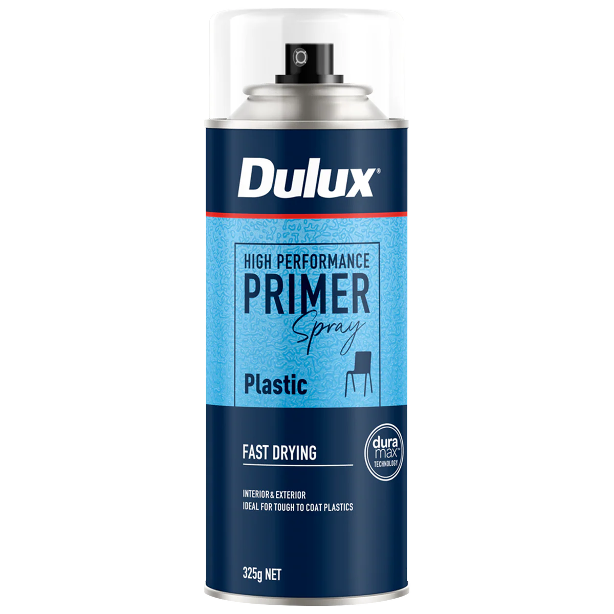 Dulux Spray Paint Plastic Primer 300g - Quick Drying - 0.3L - 2m² Coverage