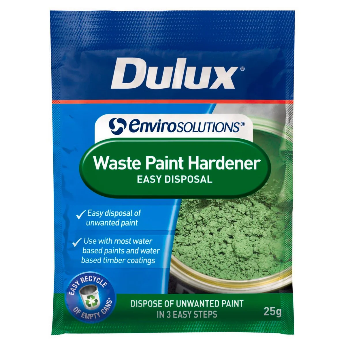 Dulux Waste Paint Hardener - 25g - Green - Solid Waste Disposal