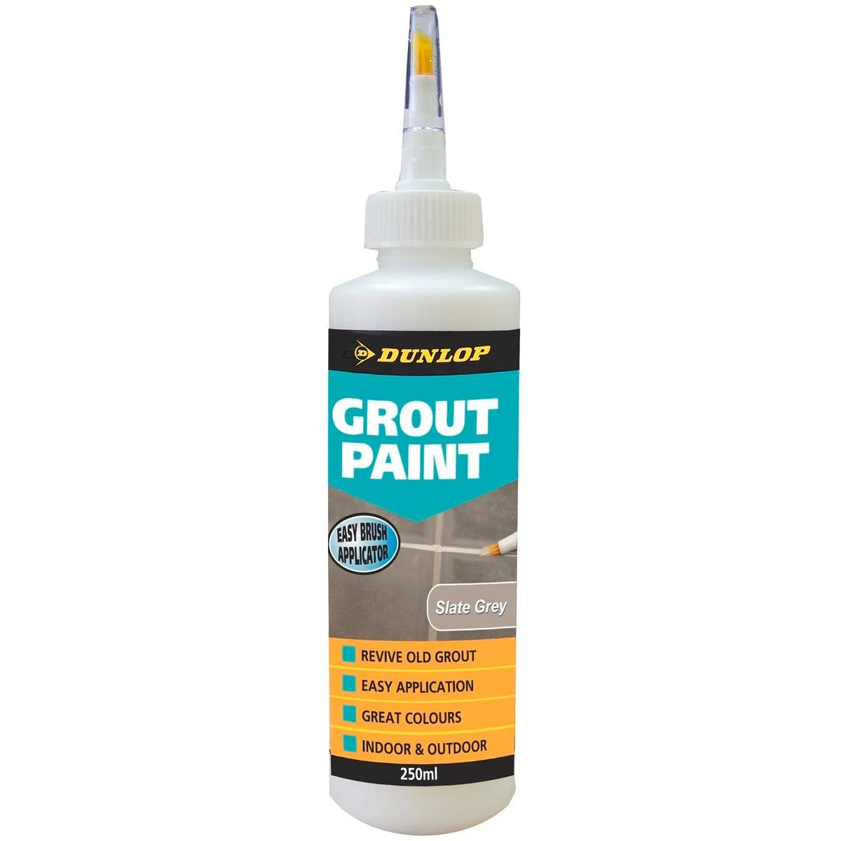 Dunlop Grout Paint Slate Grey 250ml Acrylic Revives Old Grout