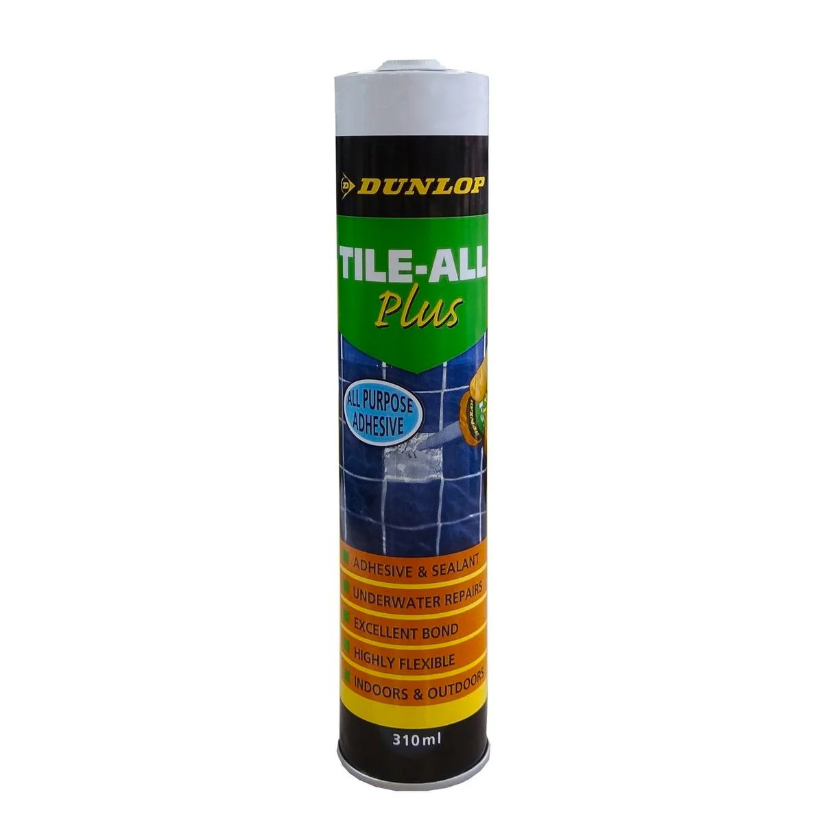 Dunlop Tile Adhesive - 310ml - Trimethoxyvinylsilane - Multi-Purpose