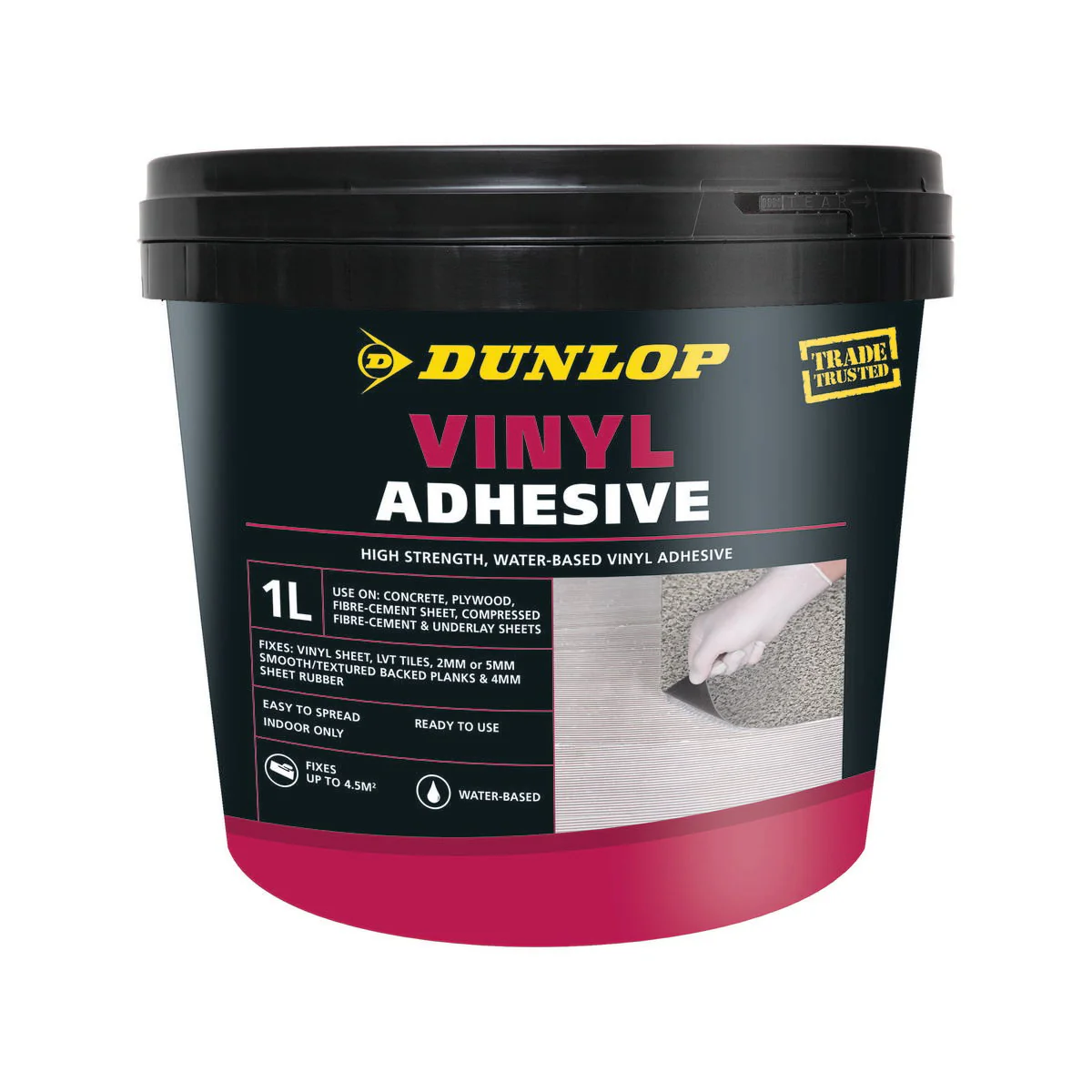 Dunlop Vinyl Adhesive - 1L - Acrylic Copolymer - High Strength