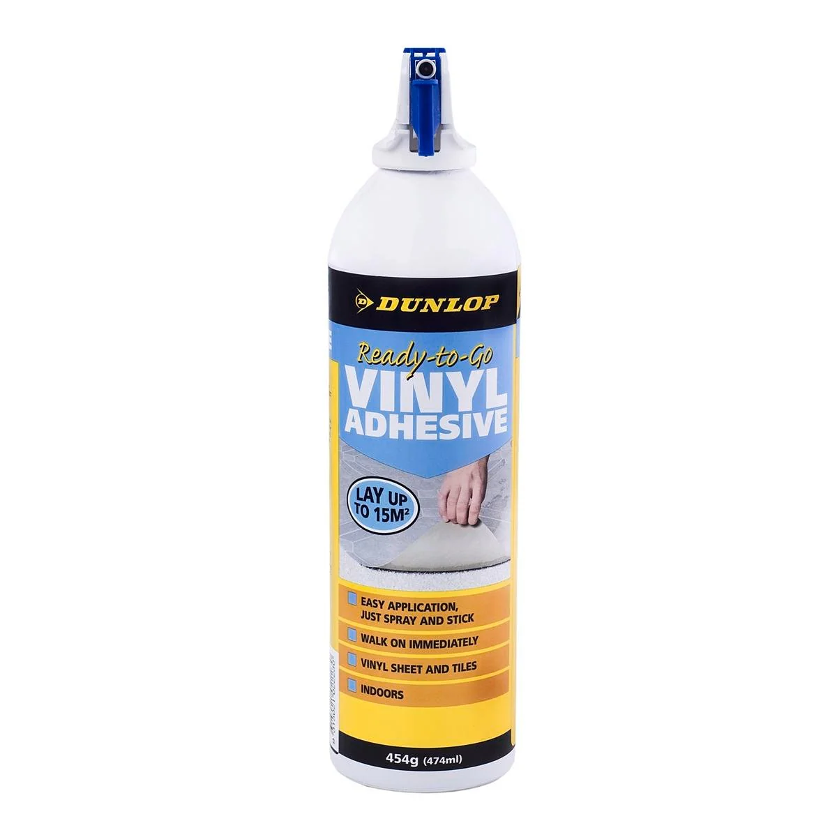 Dunlop Vinyl Flooring Spray Adhesive 454g Easy Application Benefit