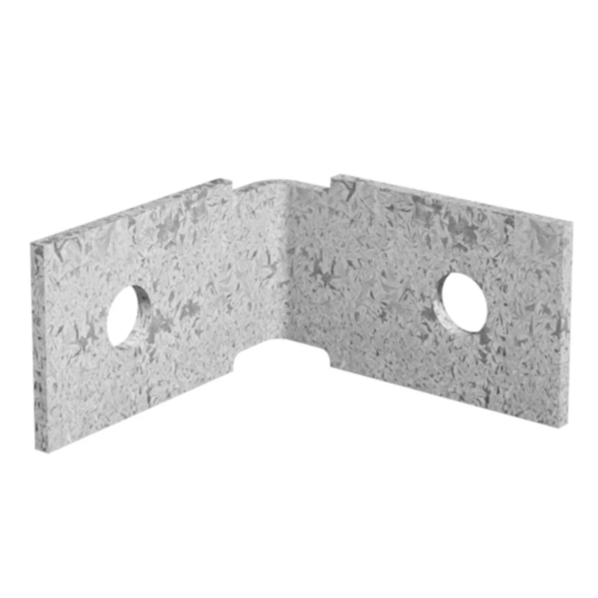 Dunnings Angle Bracket - 60 x 60 x 35mm - Galvanised Steel - M10 Holes