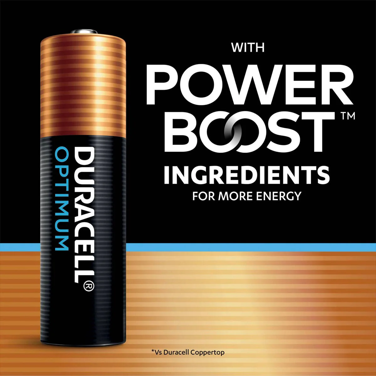 Duracell AA Optimum Batteries - 4 Pack - 1.5V - Alkaline - Copper/Black - High-Drain Performance - Image 3