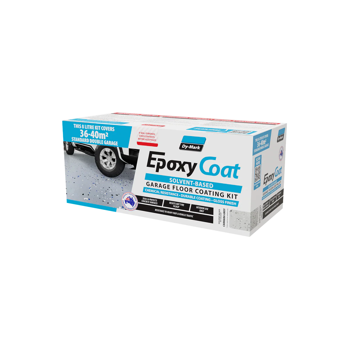 Dy-Mark Garage Floor Epoxy Coat - 8L - Paint - Carrara Grey - Interior Use