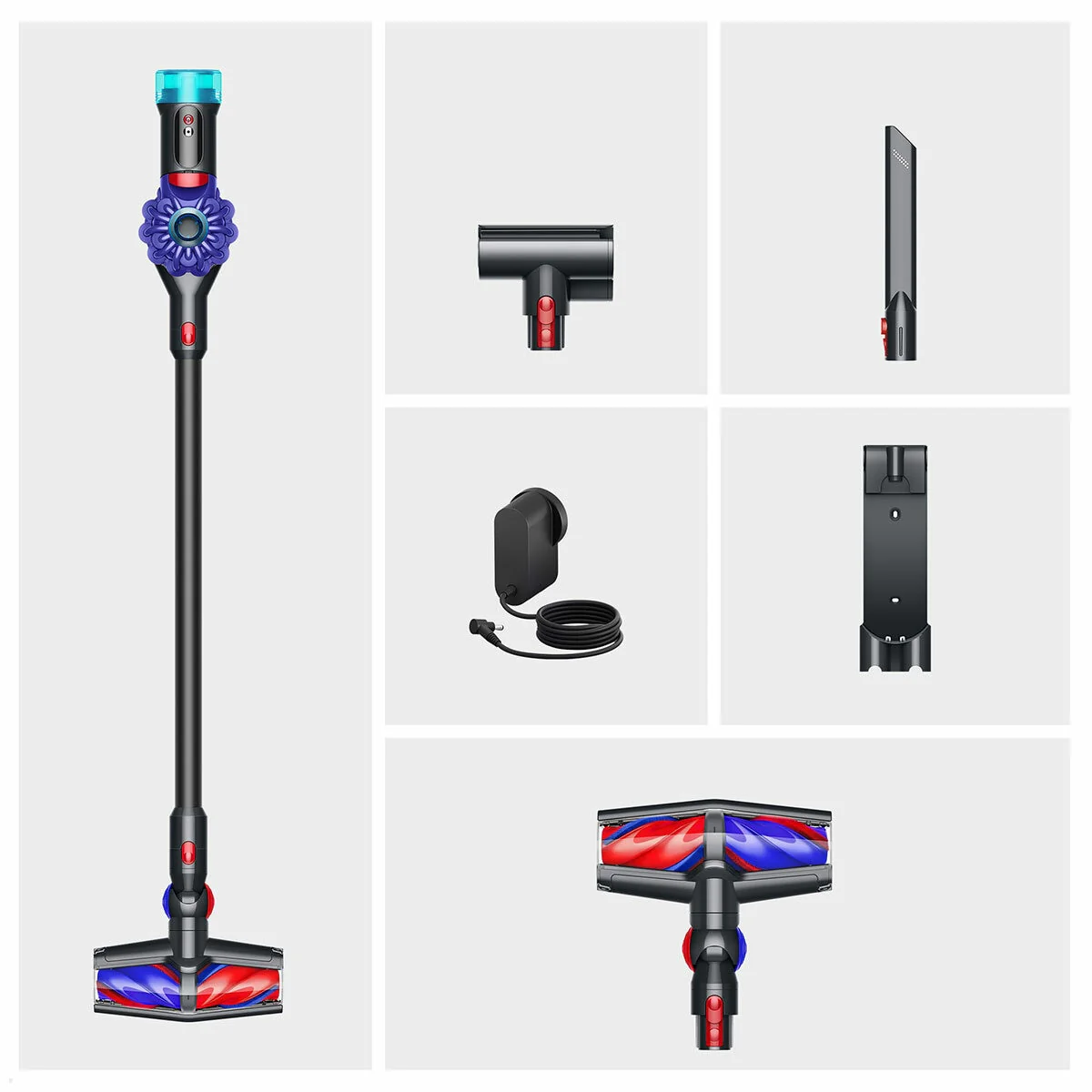 Dyson V10 Konical 626407-01 Fade-Free Vacuum Cleaner Vinca/Black - Image 8