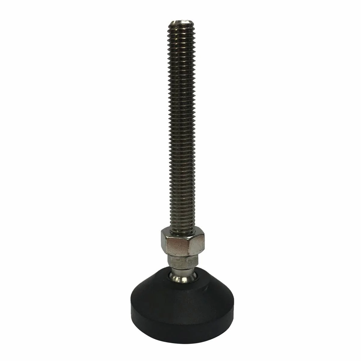 Easyroll 50mm Round Adjustable Foot - Nylon Rubber - 500kg Load Capacity