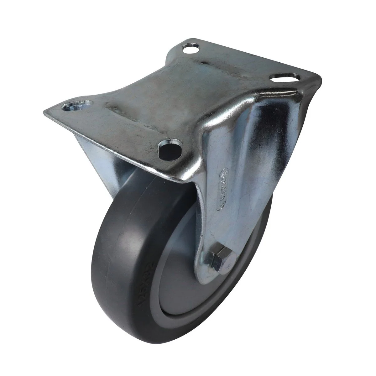 Easyroll Castor - 125mm - Grey Rubber - Heavy Duty