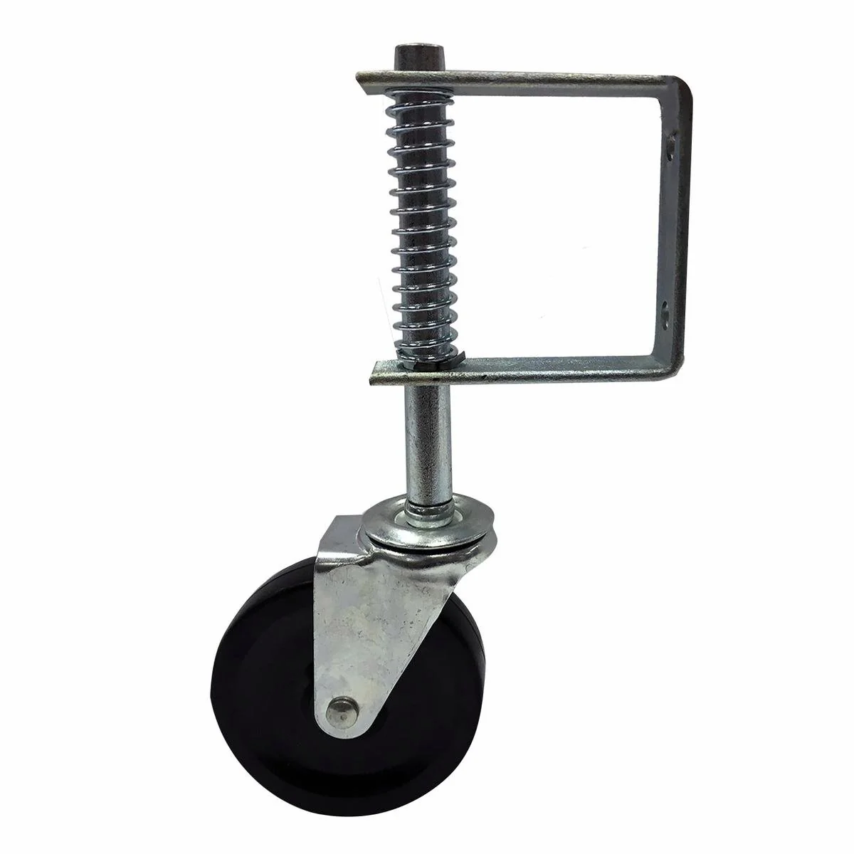 Easyroll Swivel Gate Castor 100mm Hard Rubber 55kg Load Capacity