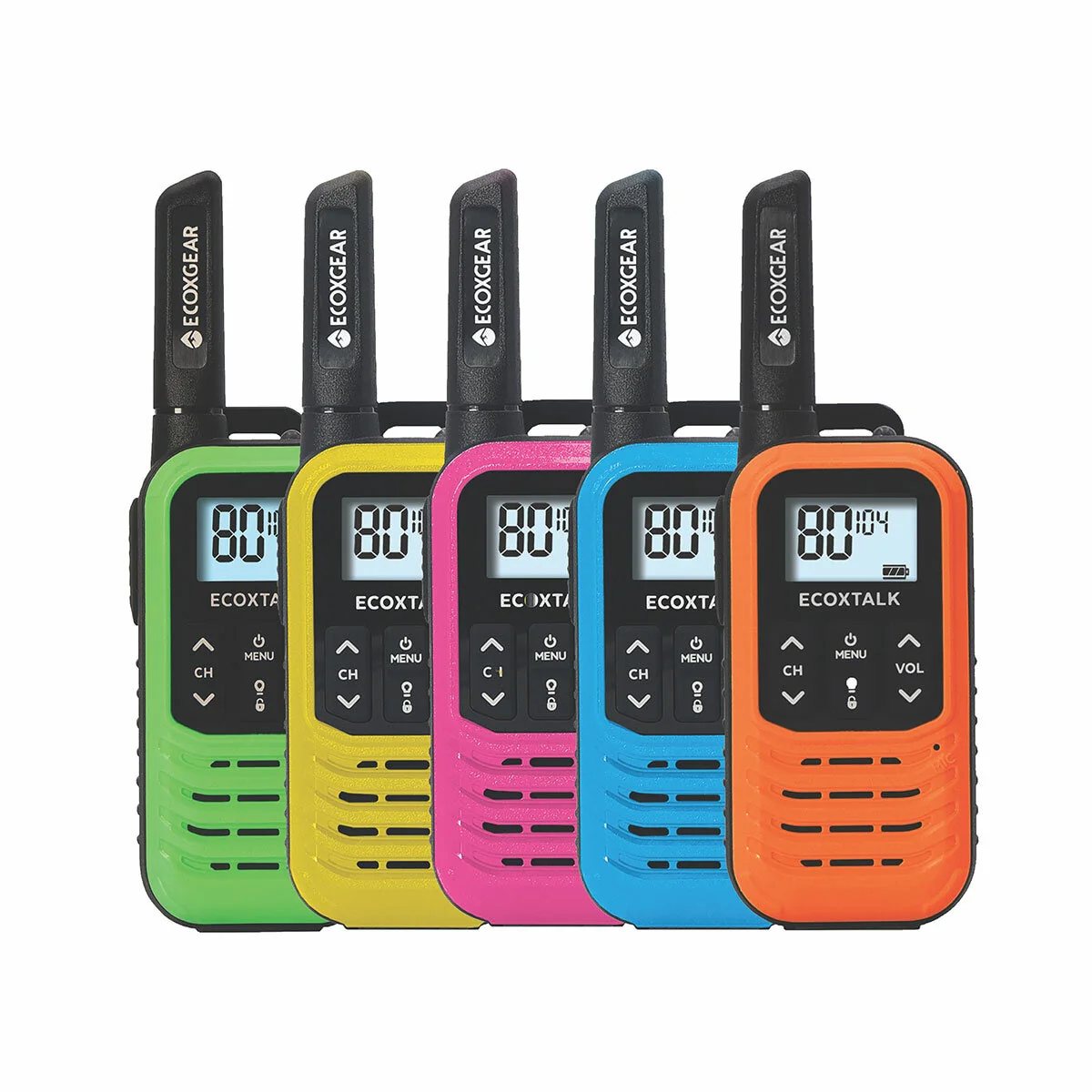 ECOXGEAR Portable UHF CB Walkie Talkie 5 Pack EXG50-5PKCT2026 Multi Colour - Image 2