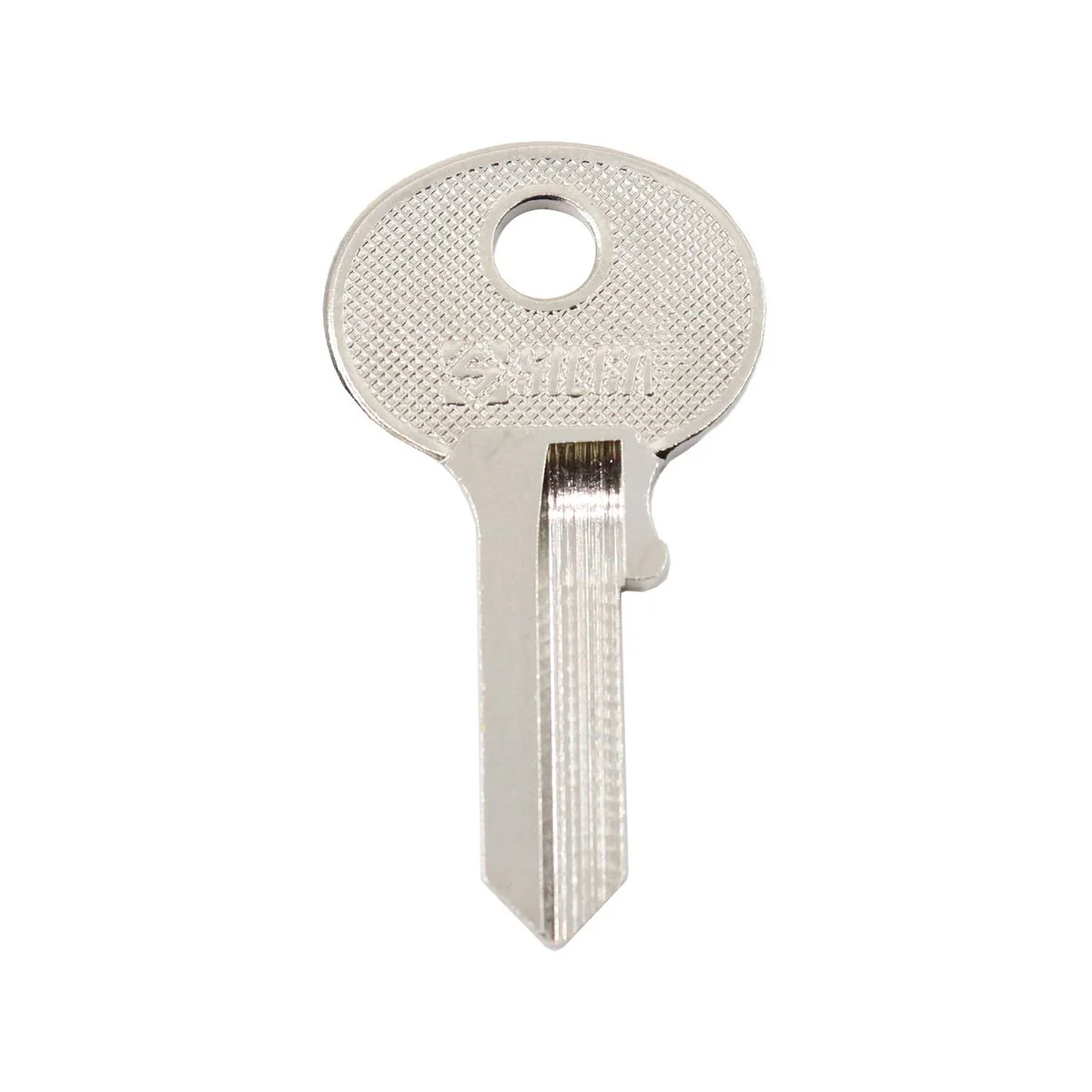 EHI Blank Key - 42mm x 23mm - Nickel Plated Brass - Silver - Image 2