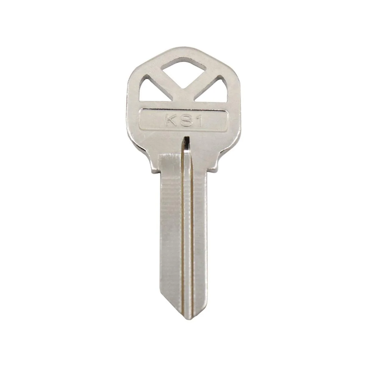 EHI Blank Key - 53mm x 23mm - Nickel Plated Brass - Silver