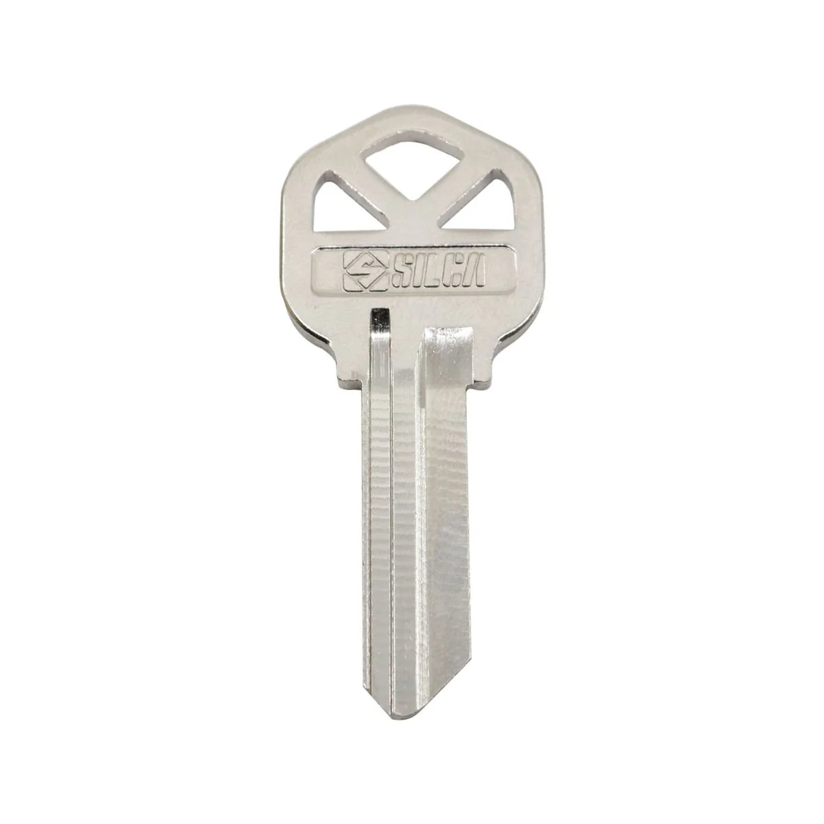 EHI Blank Key - 53mm x 23mm - Nickel Plated Brass - Silver - Image 2