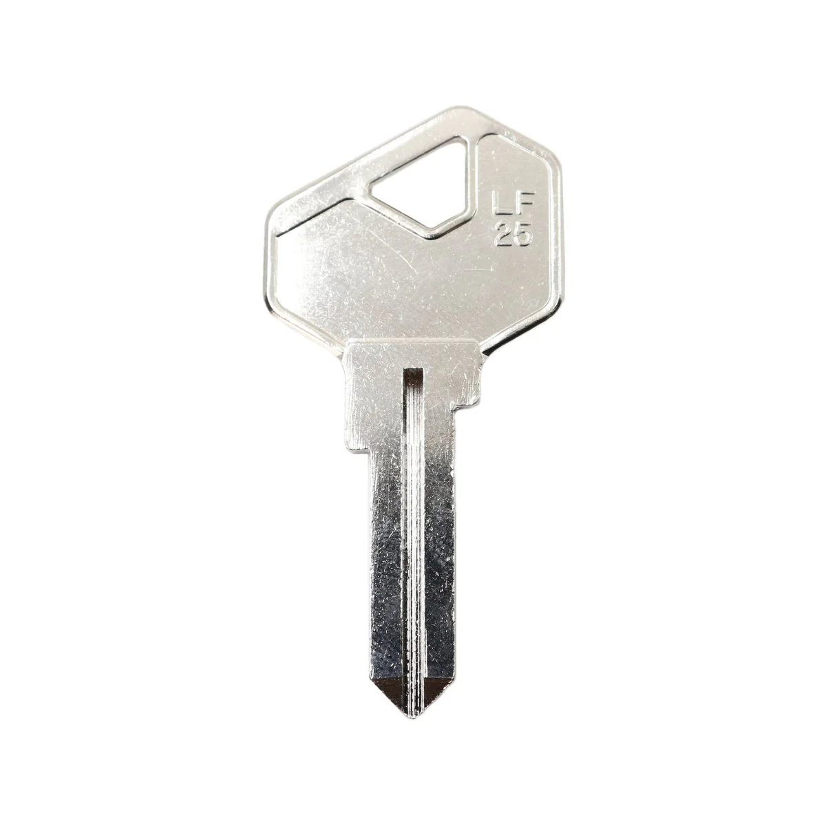 Ehi LF25 Silver Blank Key - Nickel Plated Brass - Key Duplication Service