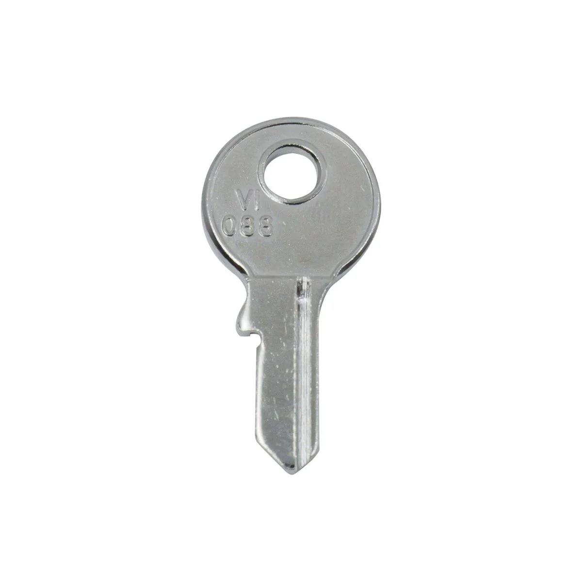 Ehi vi088 Silver Blank Padlock Key - Durable Nickel Plated Brass - Image 2