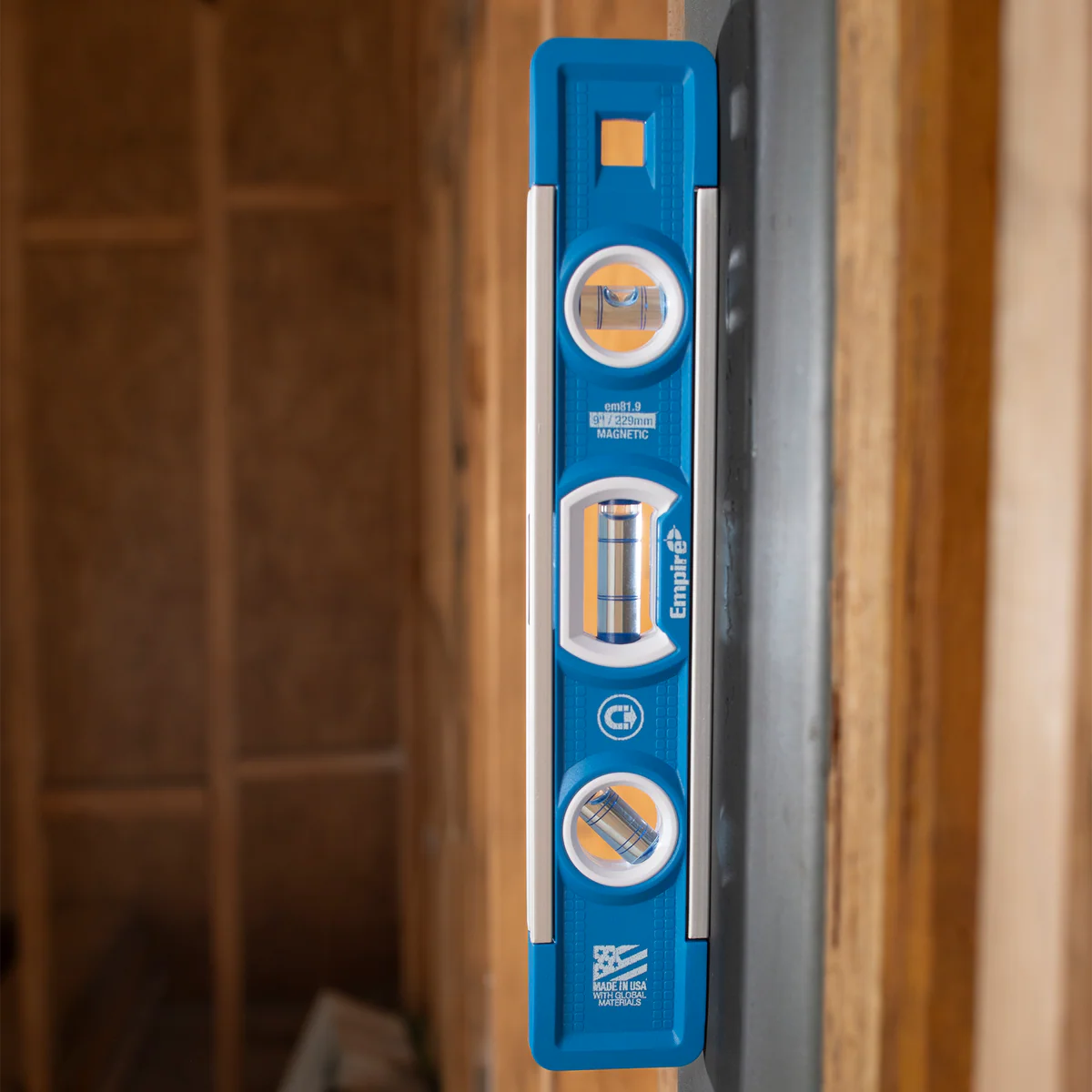 Empire 225mm Magnetic Torpedo Level - True Blue® Vials - Blue - Image 4