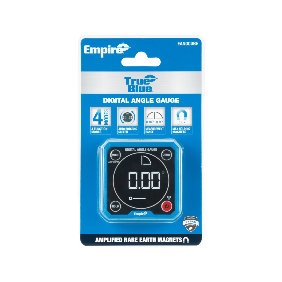 Empire Digital Angle Gauge - 4 Measurement Modes - Compact Design - IP42 Rated