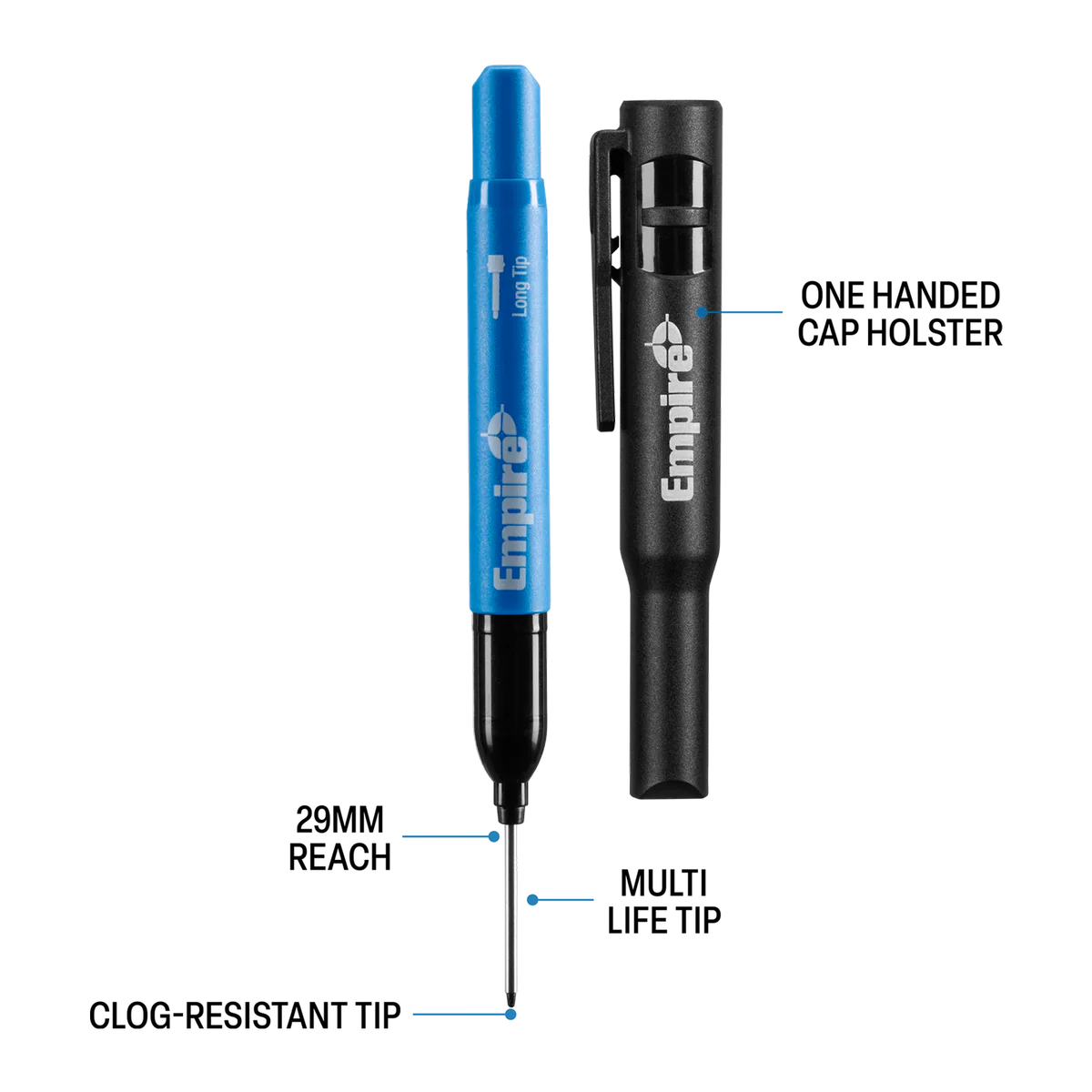 Empire Long Tip Marker - 29mm Depth - Durable Acrylic Nib - Holster Cap - Image 2