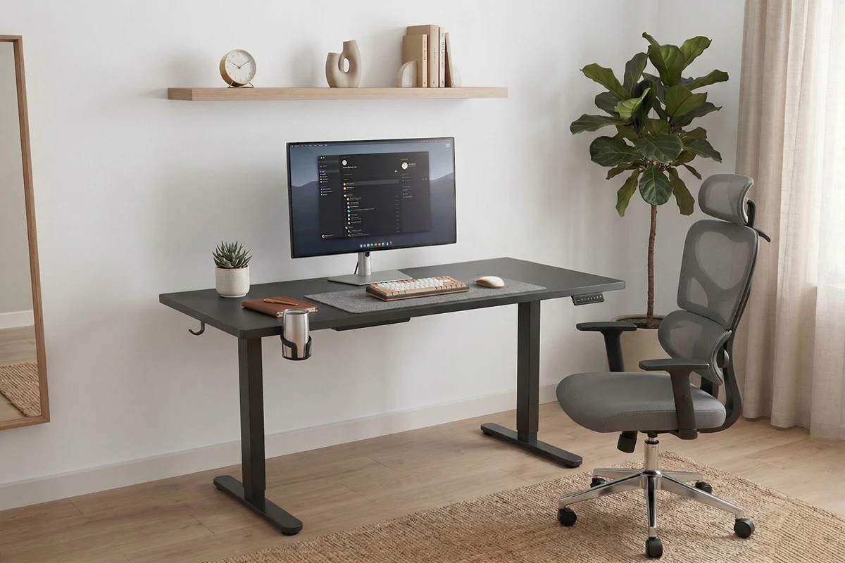 Ergolux Electric Dual Motor Standing Desk 180 x 80cm Black - Image 3