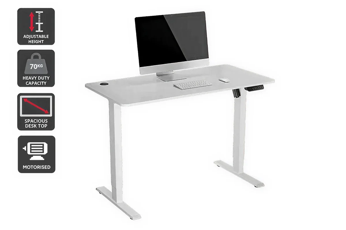 Ergolux Electric Standing Desk 120 x 60cm White White