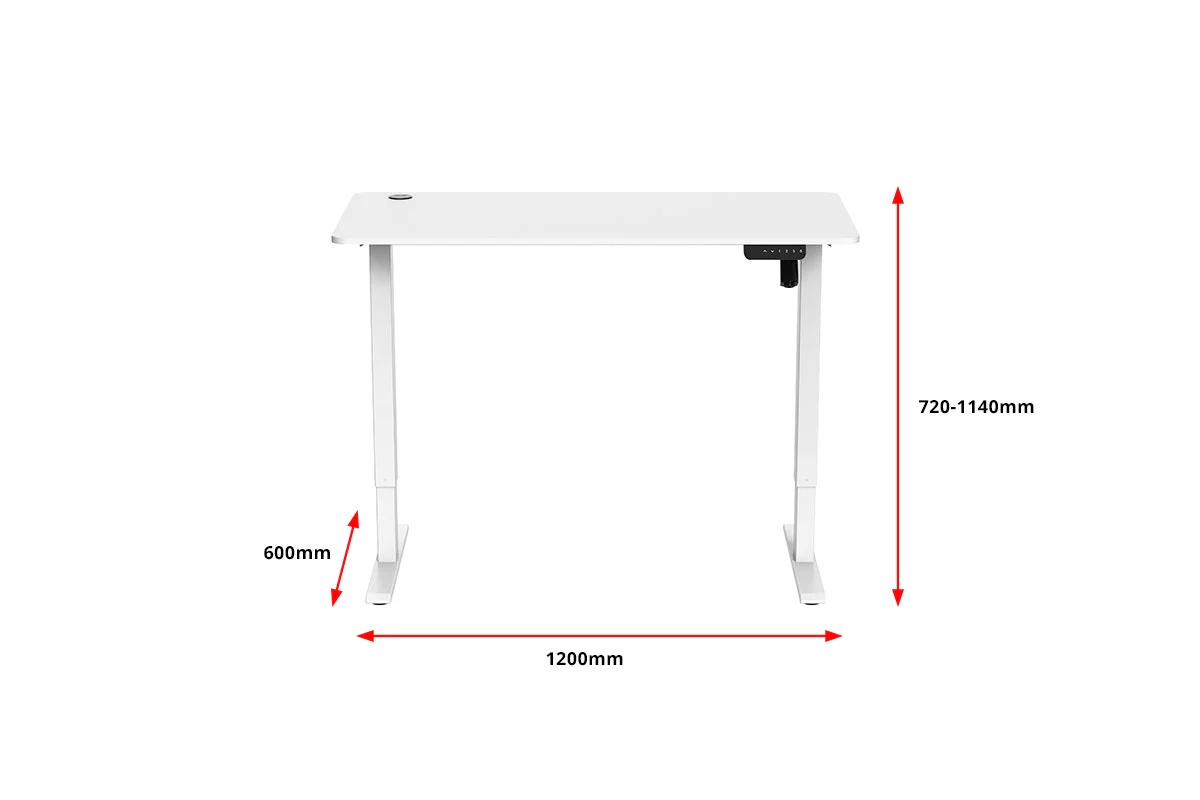 Ergolux Electric Standing Desk 120 x 60cm White White - Image 7