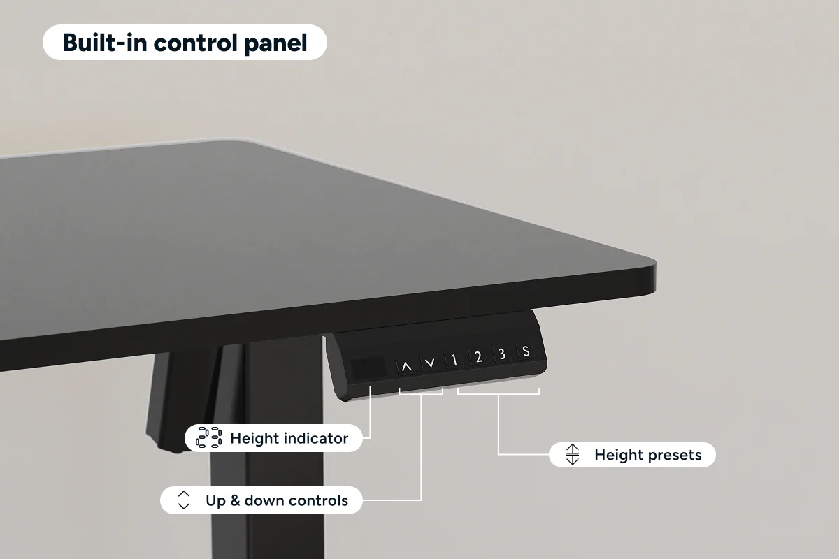Ergolux Electric Standing Desk 90 x 60cm Black Black - Image 5