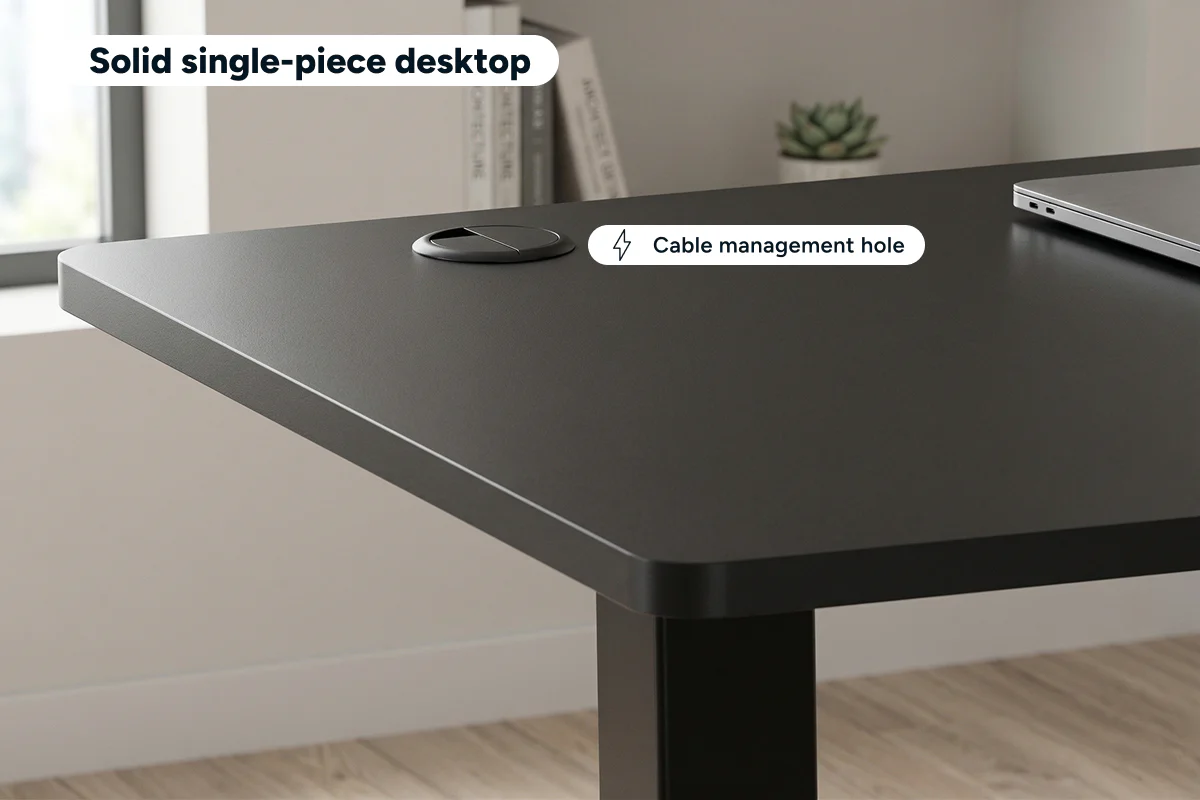 Ergolux Electric Standing Desk 90 x 60cm Black Black - Image 7
