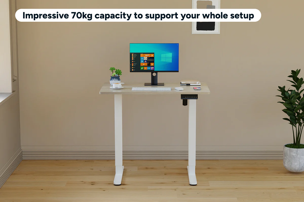 Ergolux Electric Standing Desk 90 x 60cm Oak White - Image 6