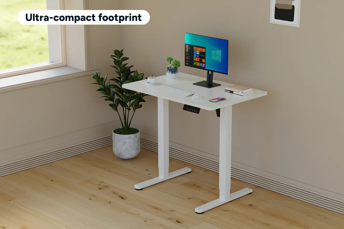 Ergolux Electric Standing Desk 90 x 60cm White White - Image 3
