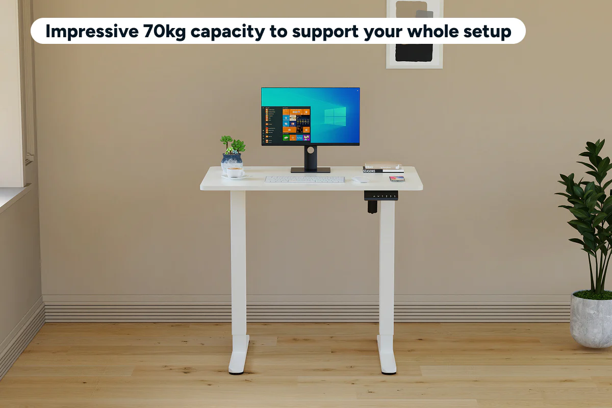 Ergolux Electric Standing Desk 90 x 60cm White White - Image 6