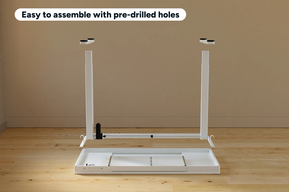 Ergolux Electric Standing Desk with Drawer 120 x 60cm White - Image 10