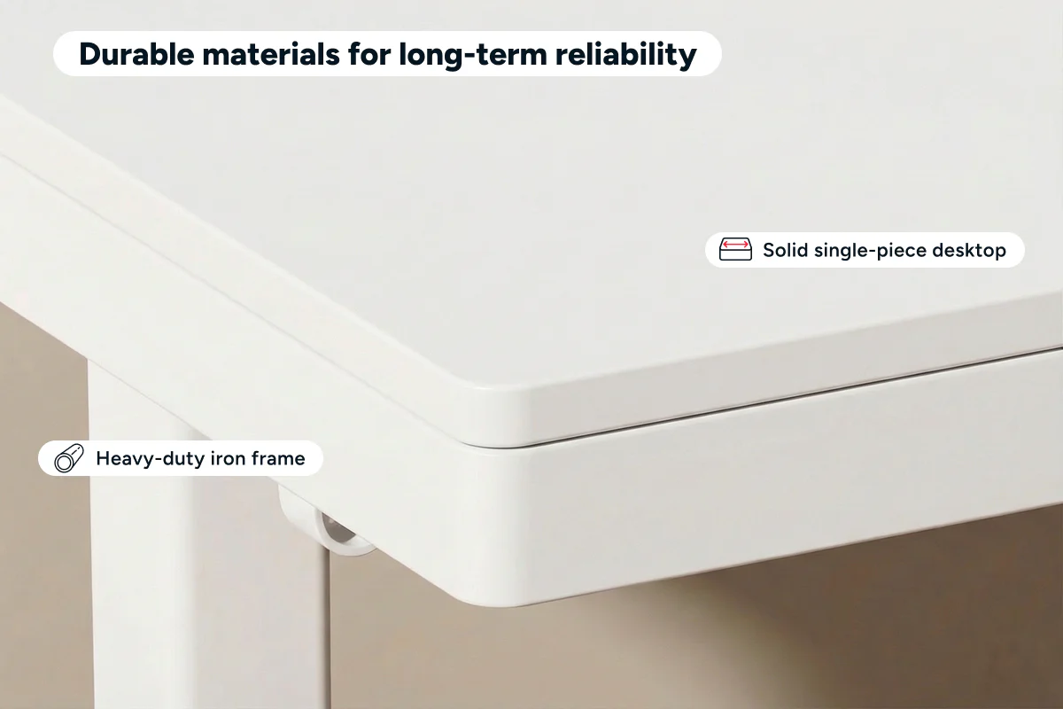 Ergolux Electric Standing Desk with Drawer 120 x 60cm White - Image 8
