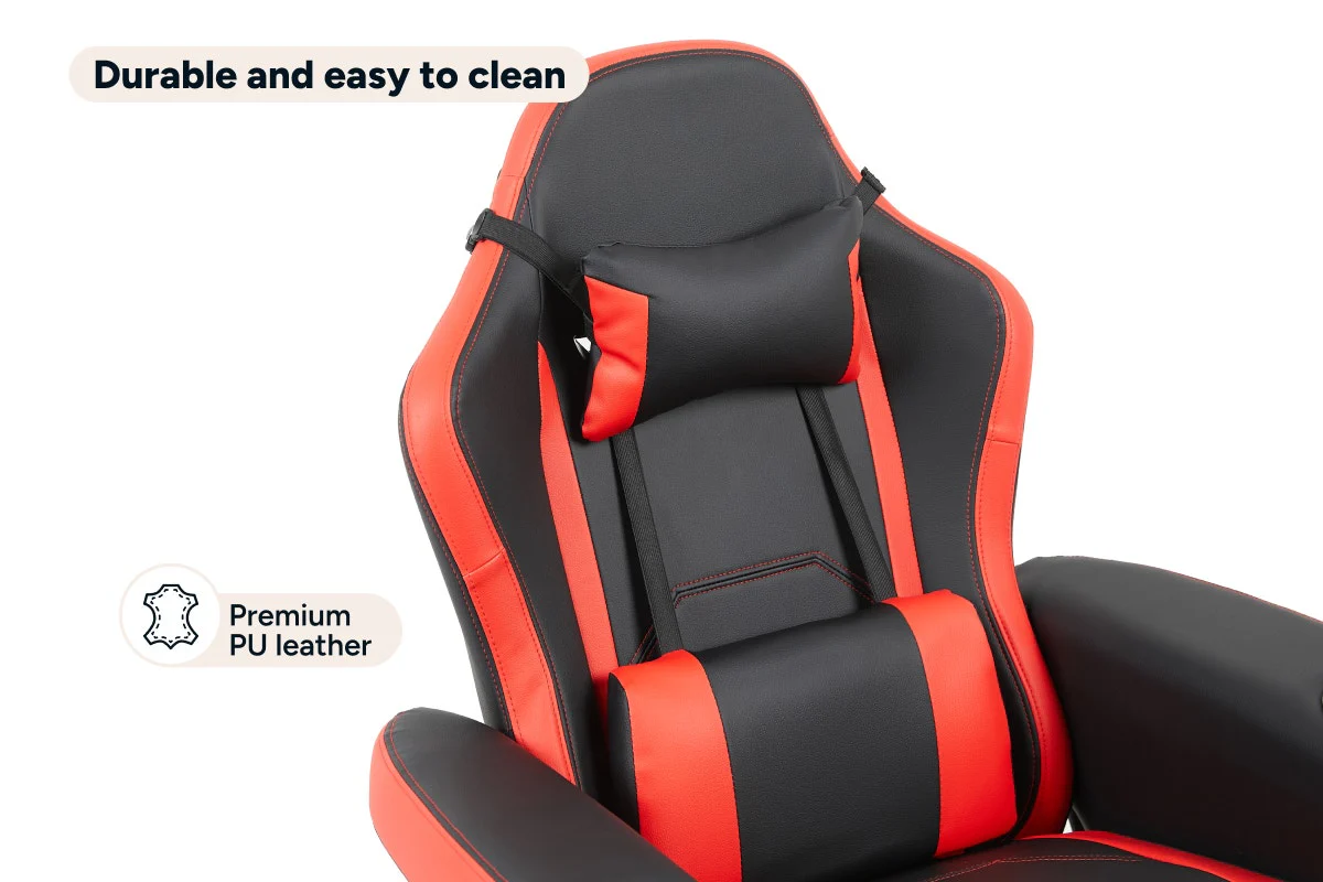 Ergolux Hotshot Recliner Gaming Office Chair Black Red - Image 11
