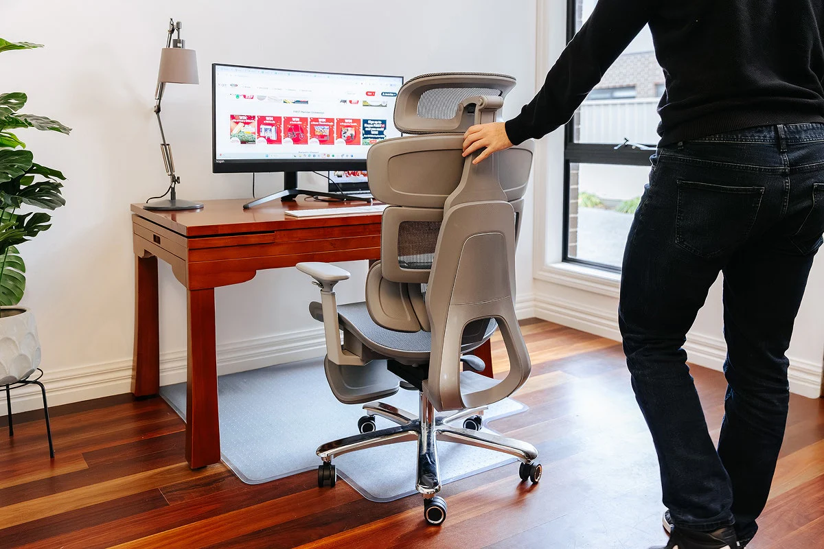 Ergolux Pro Max Ergonomic Mesh Office Chair with Footrest Black - Image 16