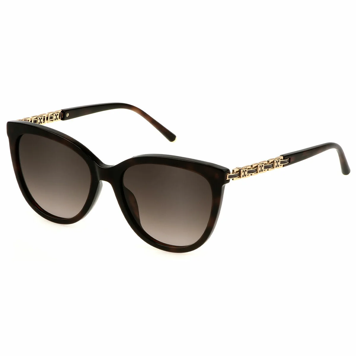 Escada SESD97 540752 Women's Butterfly Sunglasses Dark Havana Acetate