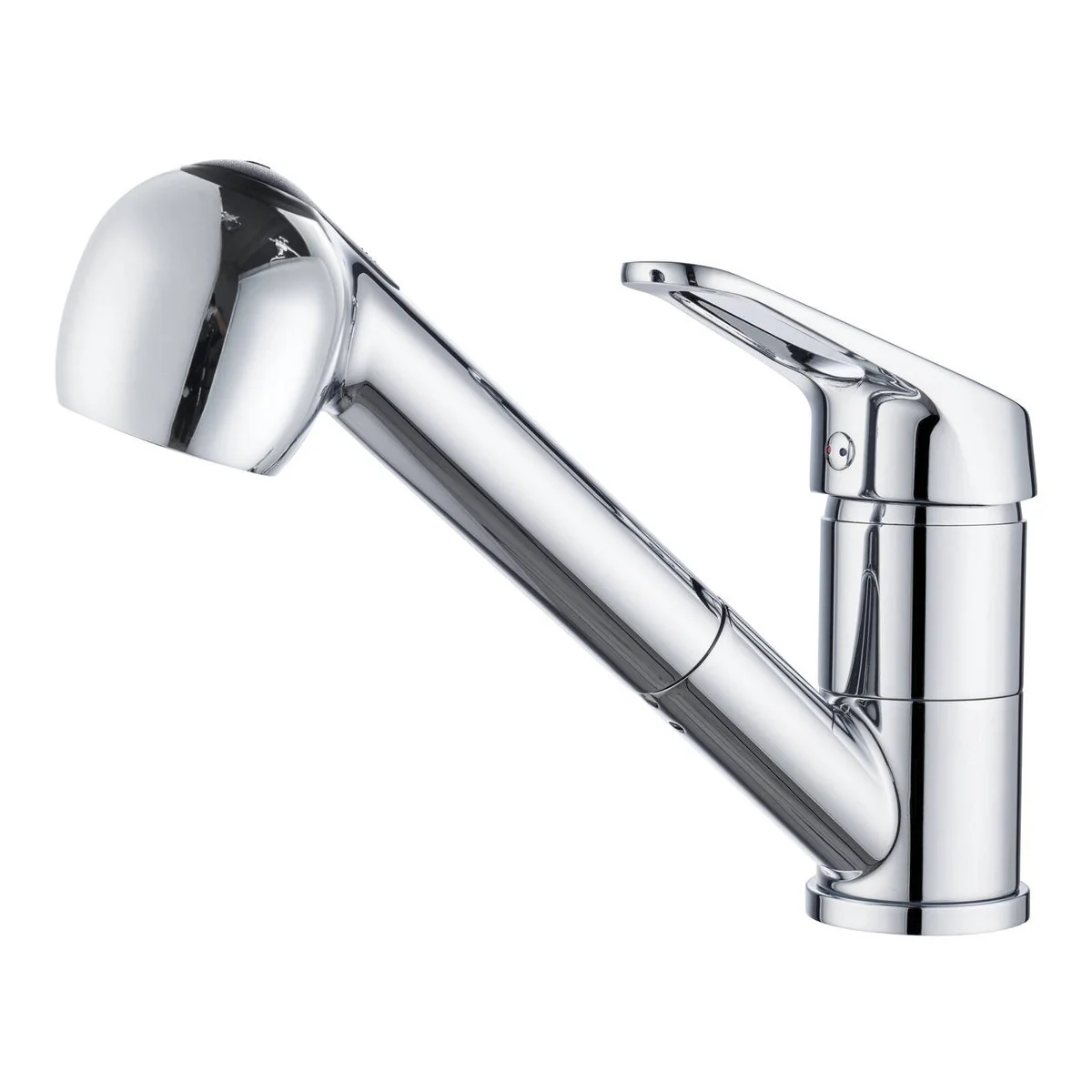 Estilo 40mm Chrome Pull Out Dual Function Sink Mixer - Ergonomic Handle - WELS 5 Star