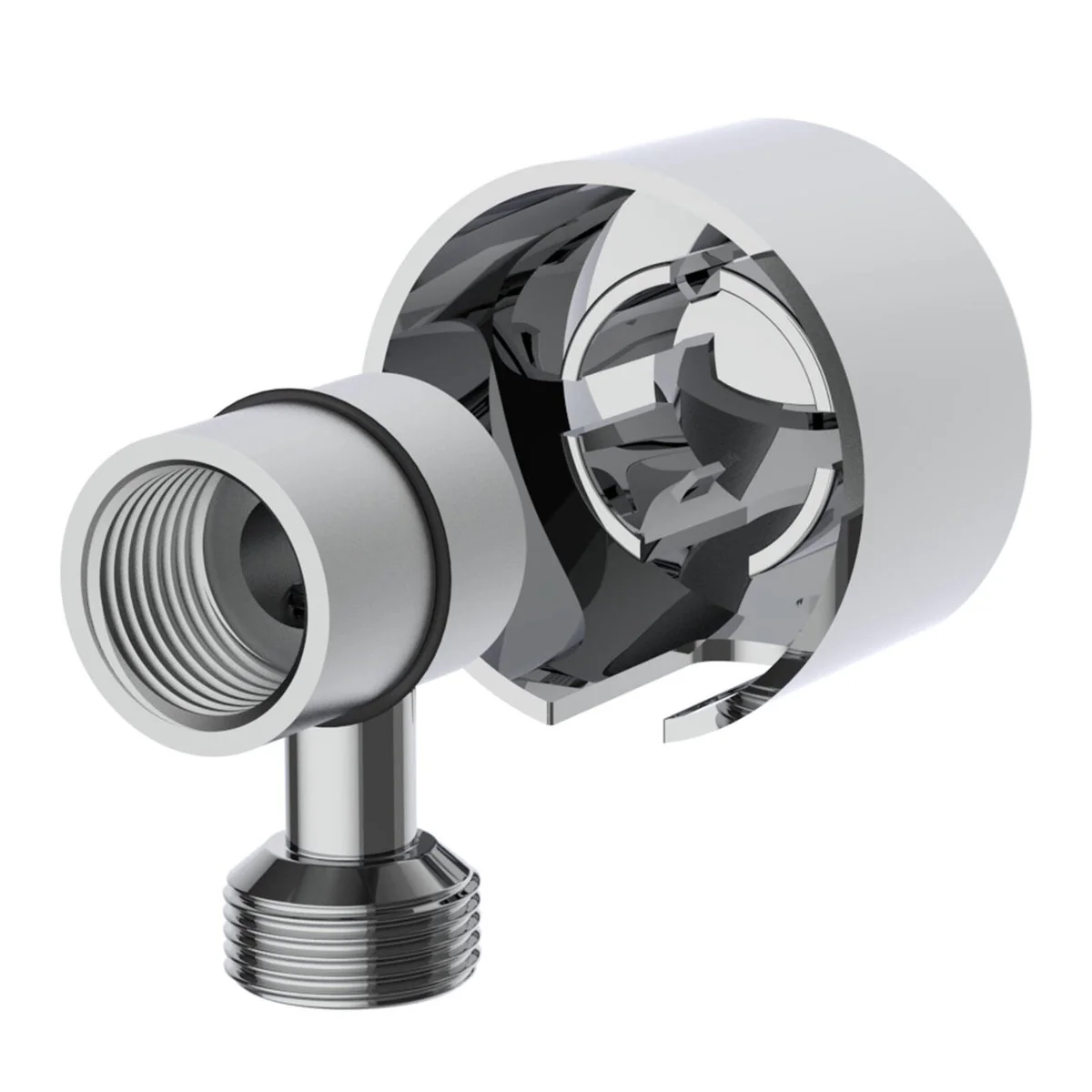 Estilo Chrome Wall Elbow - 1/2" BSP Brass - Lead-Free - Durable - 54mm x 35mm x 54mm