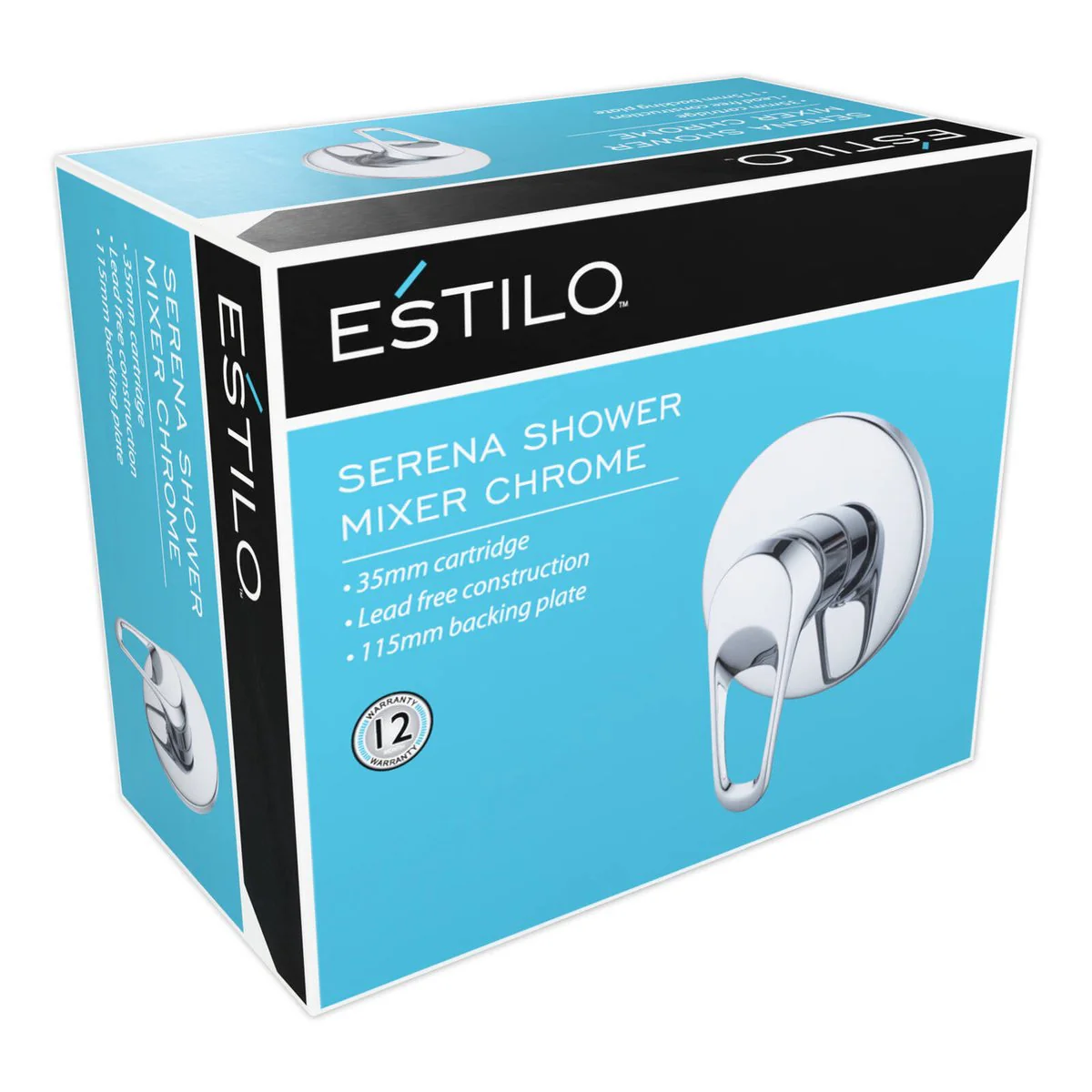 Estilo Serena Shower Mixer - 35mm - Chrome - Easy Installation - Lead-Free - Image 2