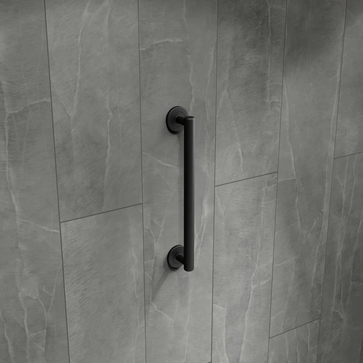 Evekare 450mm Matte Black Linear Grab Rail - Durable Support - 250kg Weight Rating - Image 2