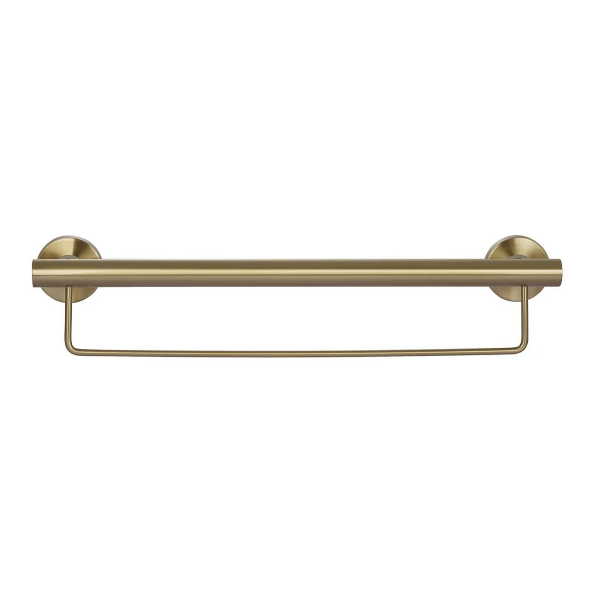 Evekare 600mm Towel Rail with Grab Rail - Brushed Brass - Durable Support - Image 3